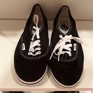 Classic Black Vans with White Details